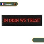 Badge Viking In Odin We Trust rouge