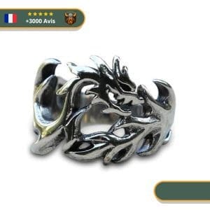 Bague Viking Dragon de feu 