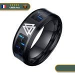 Bague Viking Valknut Noir