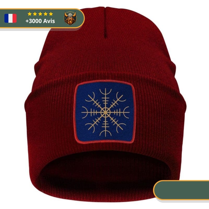 Bonnet Viking Aegishjalmur rouge