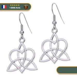 Boucle d'Oreille Cœur Celtique