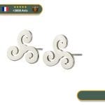 Boucle d'Oreille Viking Triskèle argent