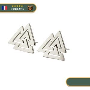 Boucle d'Oreille Viking Valknut argent