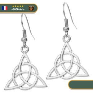 Boucle d'oreille Viking Triquetra
