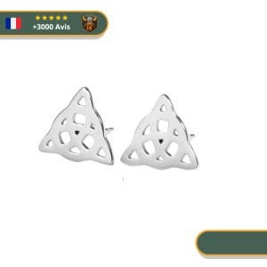 Boucle d'Oreille Viking Trinité Celtique argent