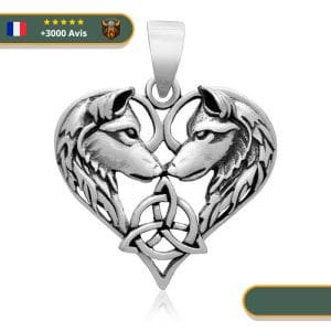 Pendentif Loups Triquetra | Argent