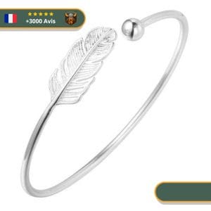 Bracelet Viking Plume d'argent