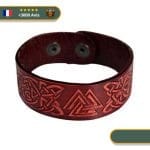 Bracelet Viking en Cuir Valknut