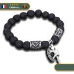 Bracelet Viking Perles de Lave de Thor