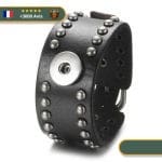 Bracelet de Force Cuir Viking noir