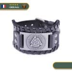 Bracelet Tressé Rune Valknut en Argent