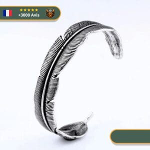 Bracelet Viking Mythologie Plume | Argent