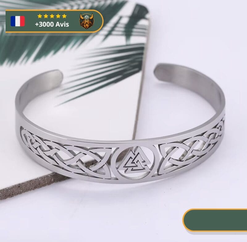 Bracelet Viking Valknut | Argent – Image 3