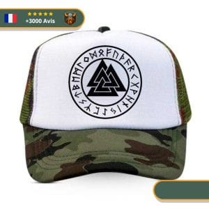 Casquette Viking Runes camouflage