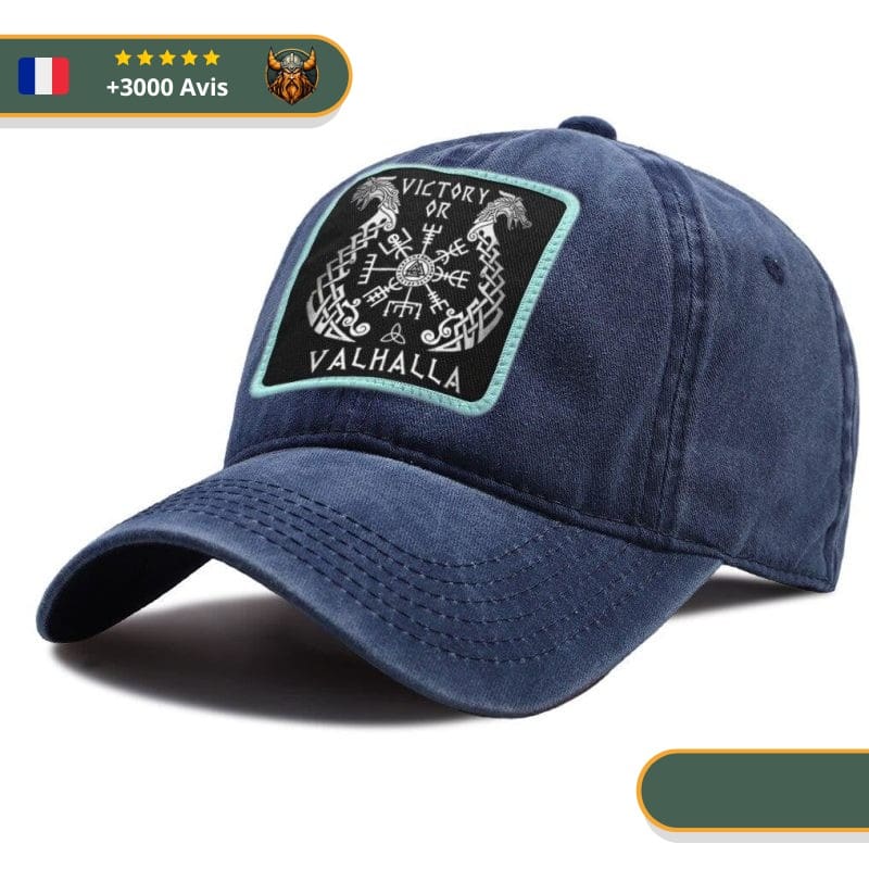 Casquette Viking Valhalla bleu foncé