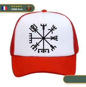 Casquette Boussole Nordique | Rouge et Blanc