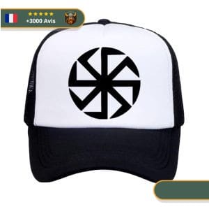 Casquette Croix Viking | Noir et Blanc