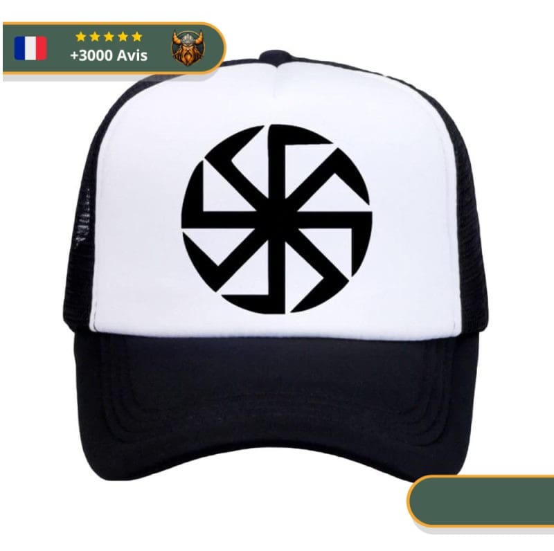 Casquette Croix Viking | Noir et Blanc – Image 2