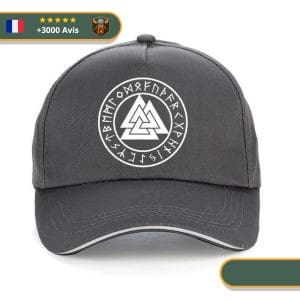 Casquette Valknut | Gris et Blanc