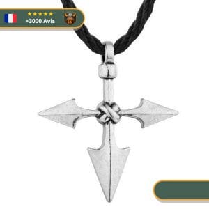 Collier Viking Croix Gungnir Argent