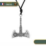 Collier Hache Viking en Argent sur fond blanc