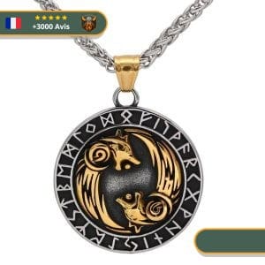 Collier Viking Geri et Freki