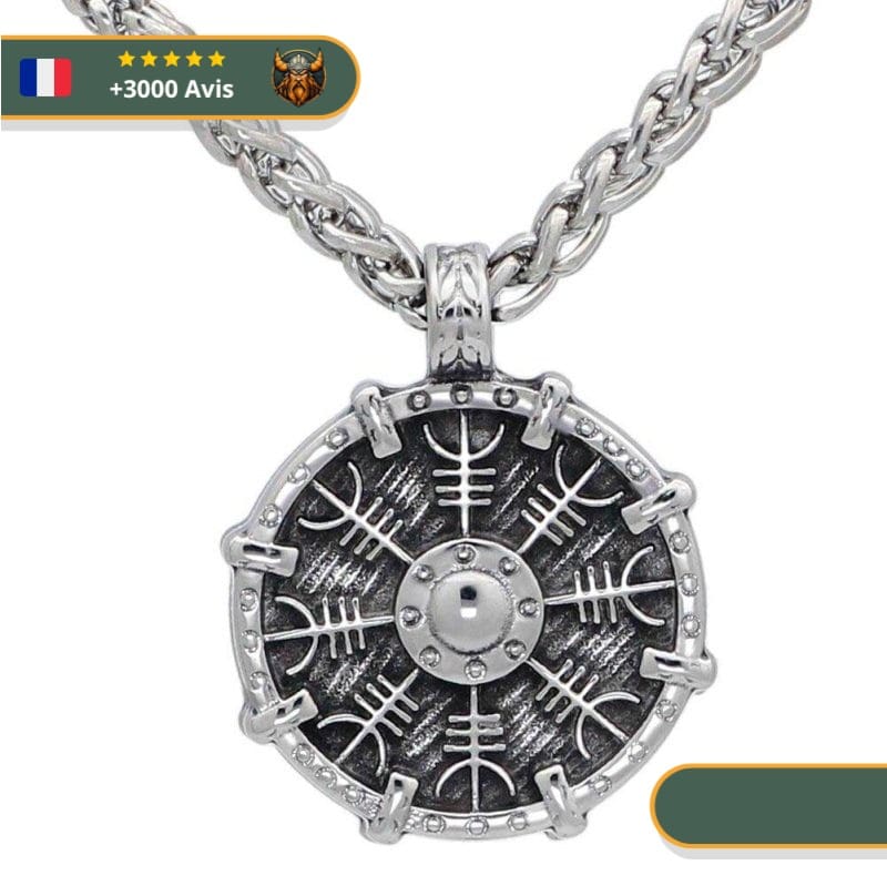 Collier Viking Bouclier Vegvisir