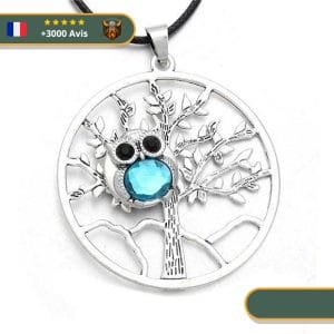 Collier Viking Chouette d'Yggdrasil