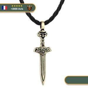 Collier Viking Épée de Hvitserk Or