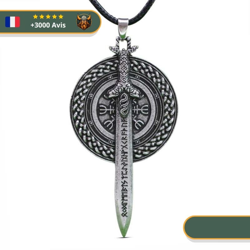 Collier Viking Vegvisir du Combattant