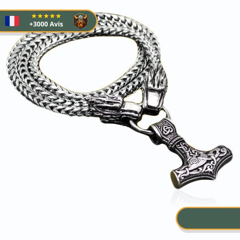 Collier Thor Tête De Dragon | Argent