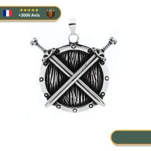 Collier Épée Bouclier | Argent