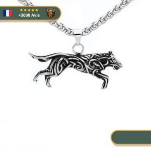Collier Viking Loup Norgégien | Argent