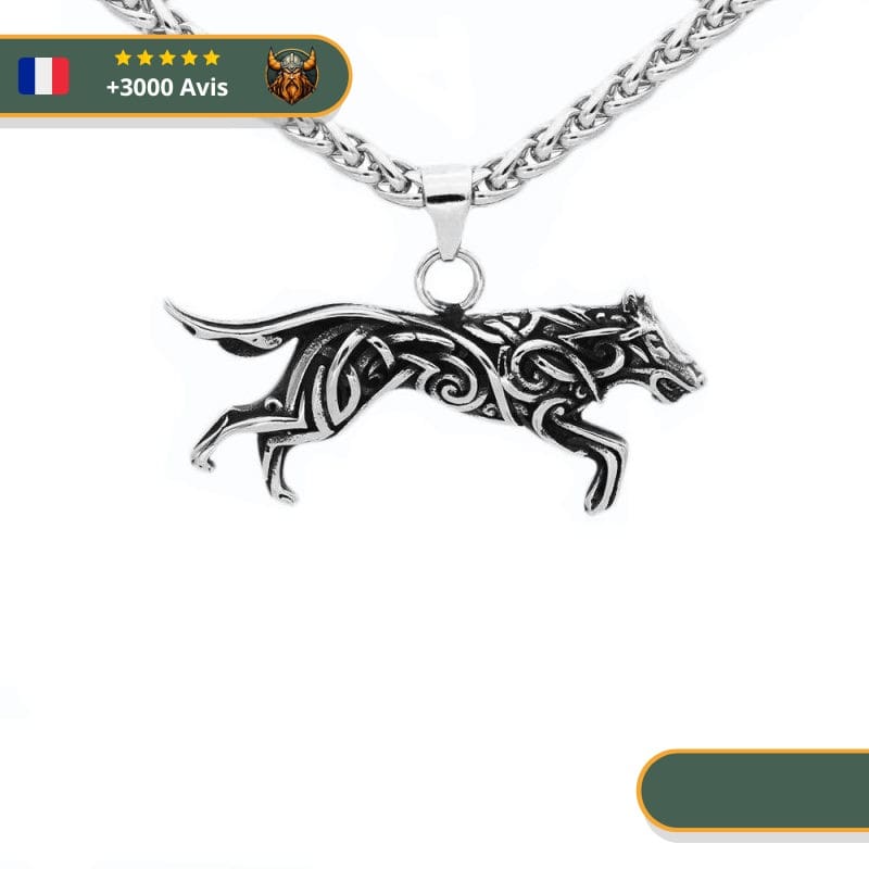 Collier Viking Loup Norgégien | Argent