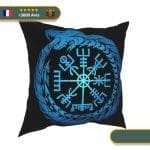 coussin viking vegvisir et ouroboros