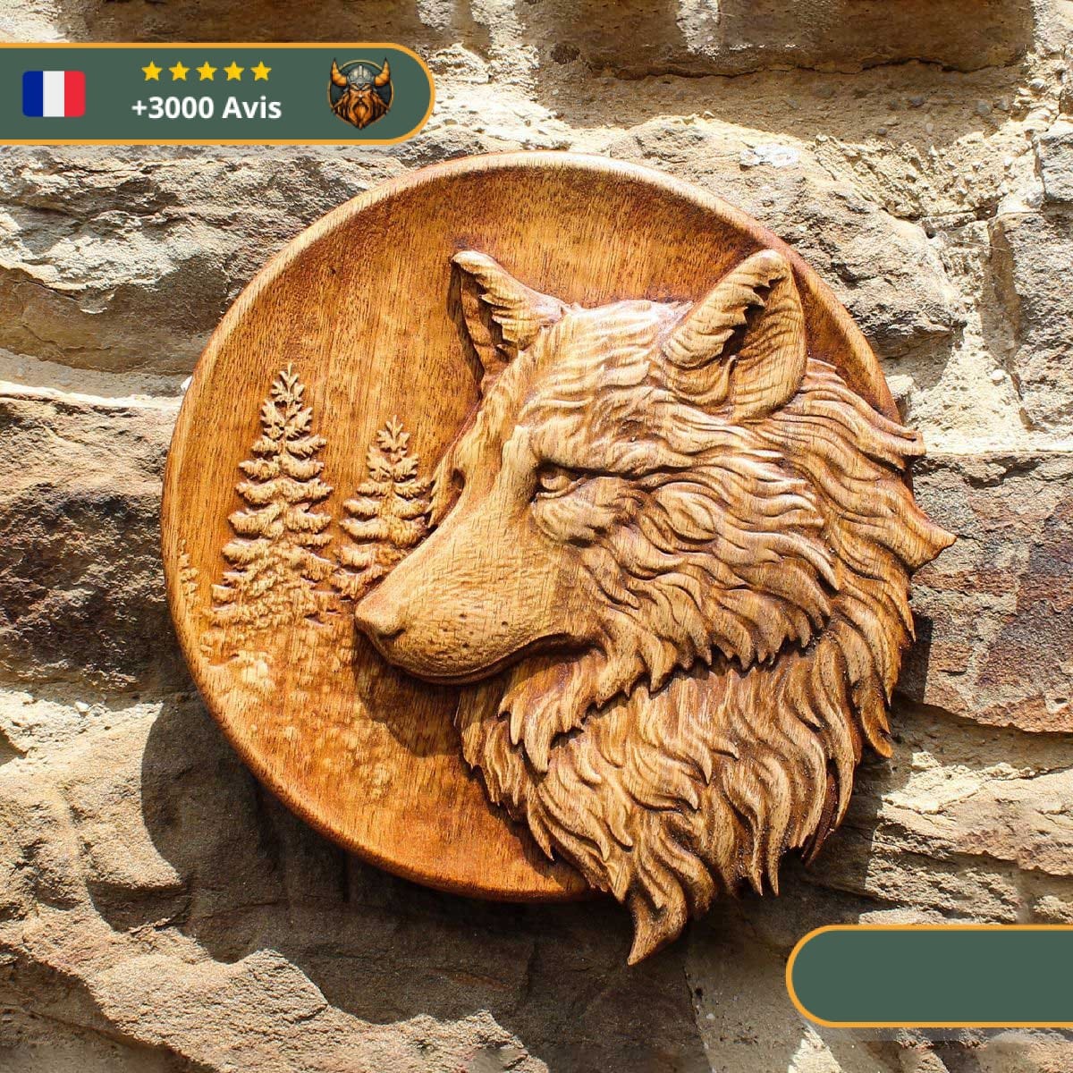 Art Mural Viking Loup en livraison gratuite