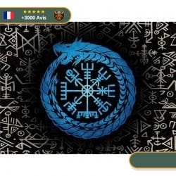 Drapeau Dragon Du Wessex | Noir et Bleu Viking-Legends.com