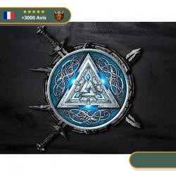 Drapeau Triangle Nordique | Noir et Bleu Viking-Legends.com