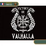 Drapeau Valhalla | Noir et Blanc Viking-Legends.com