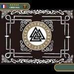 Drapeau Viking Valknut | Noir et Blanc