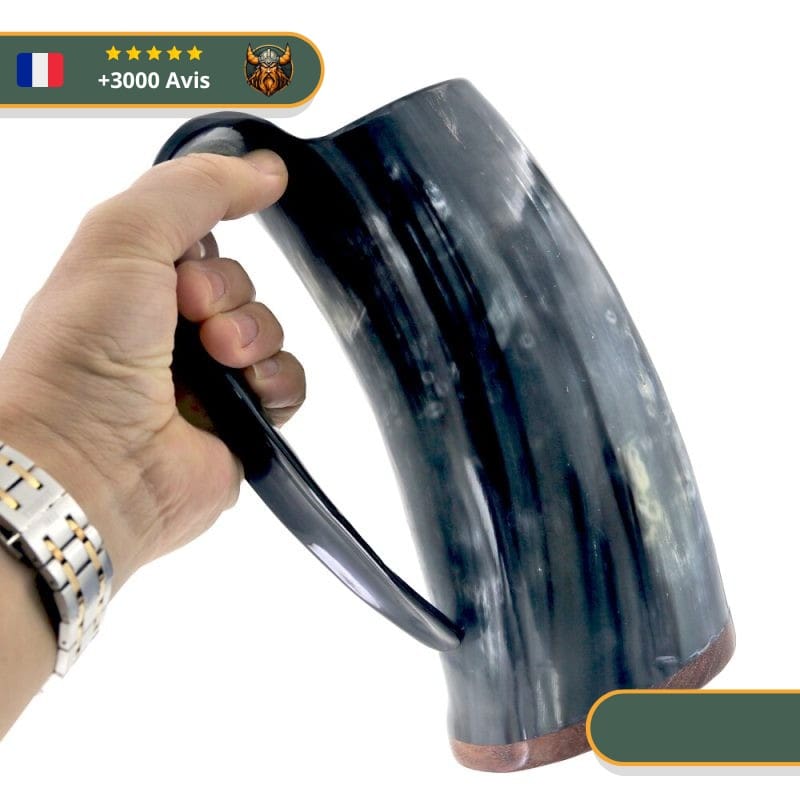 Grande Chope De Bière En Corne De Boeuf – Image 2