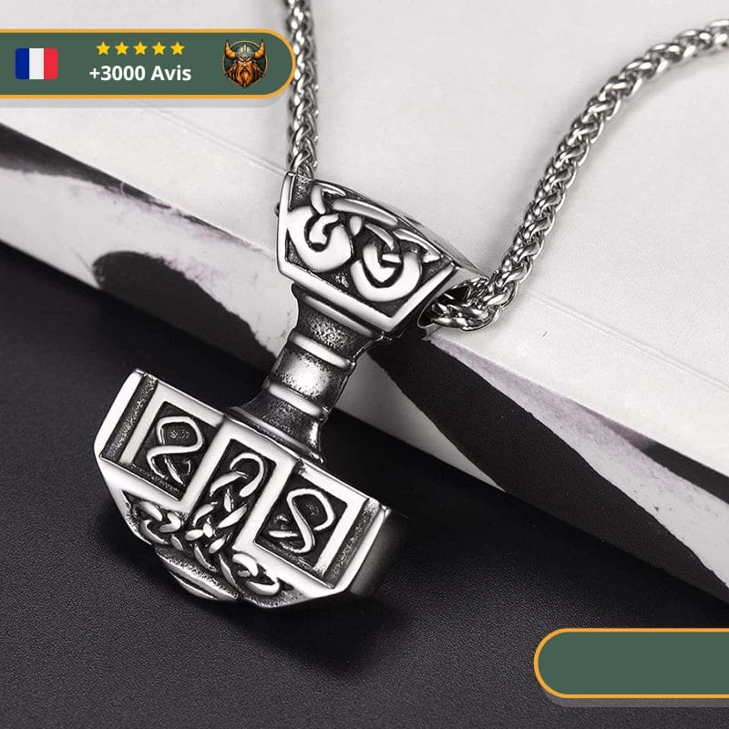 Collier Pendentif Marteau De Thor | Argent – Image 4