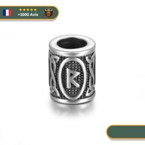 Perle En Acier <br>Rune Raidho</br> Viking Shop