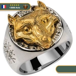 Bague Viking <br>Loup Fenrir</br> Viking Shop
