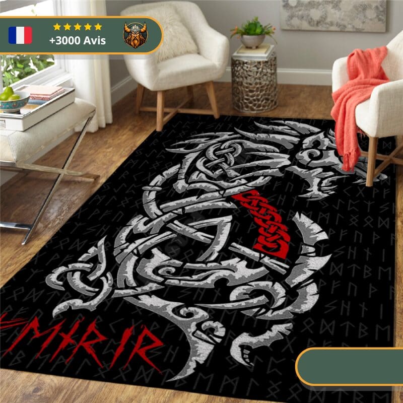 Tapis Viking Dragon | Noir et Rouge – Image 4