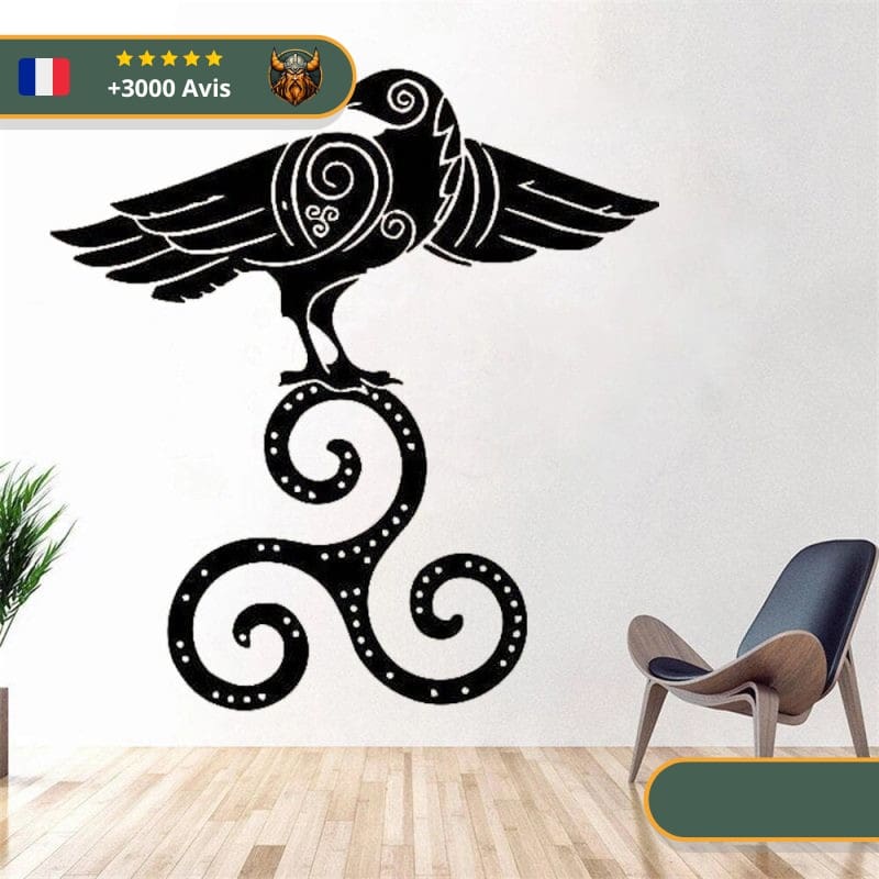 Stickers Oiseau Runes | Noir et Blanc – Image 4