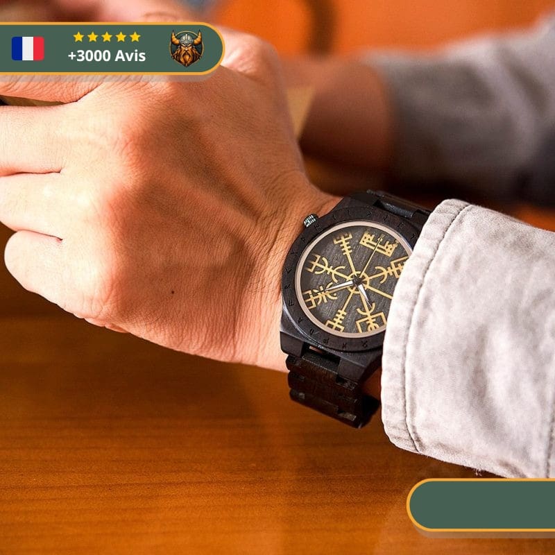 Montre viking Bois | Marron Foncé – Image 4