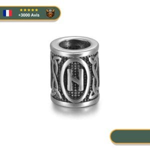 Perle En Acier <br>Rune Hagalaz</br> Viking Shop