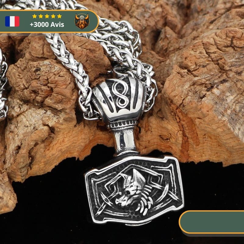 Collier Marteau Athelstan | Argent – Image 3