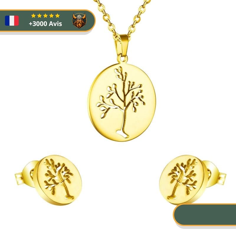 Collier & Boucles D'oreilles Viking Arbre De Vie Viking Shop